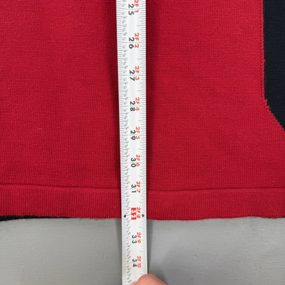 Y2K Jordan Brand Knit Sweater Black Red Colorblock Short Sleeve XL
